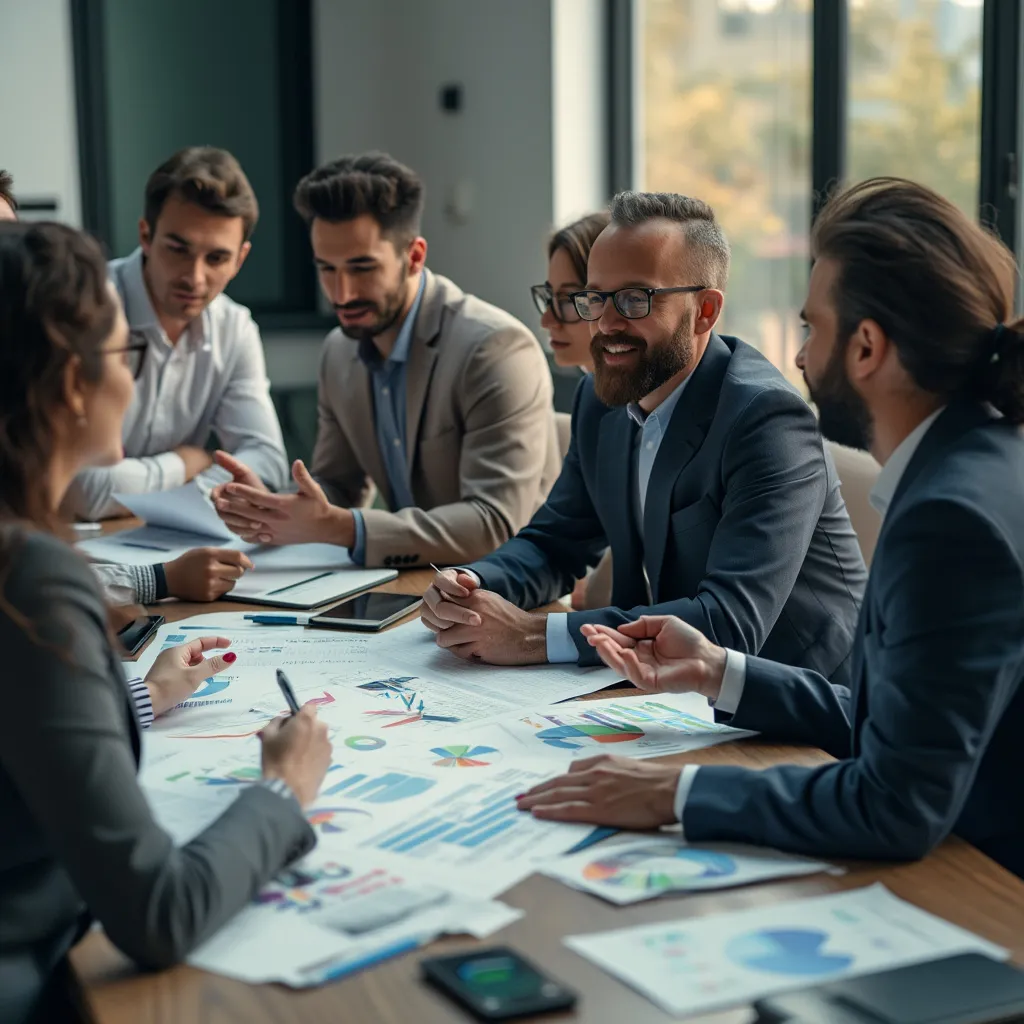 Equipo de FinanzasConsult en reunión estratégica